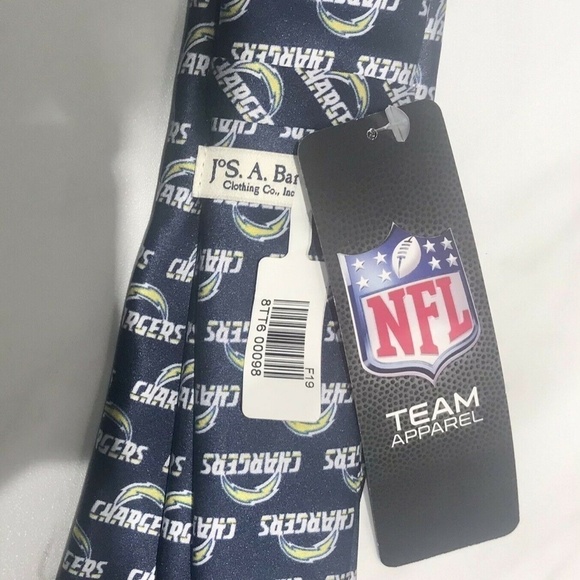 NFL Team Apparel Jos A. Bank 1905 Chargers Tie New With Tags - Picture 3 of 4
